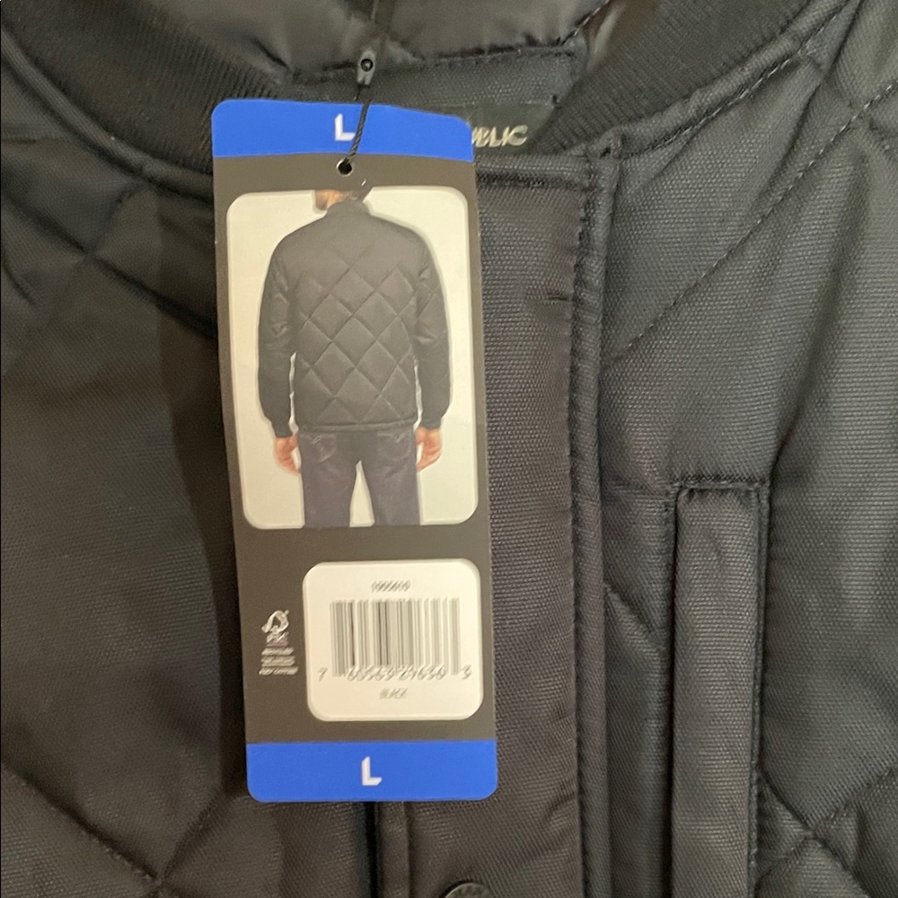 Banana Republic Men's diamond Quilted Puffer Jacket - Dark black
